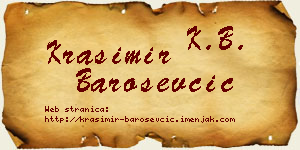Krasimir Baroševčić vizit kartica